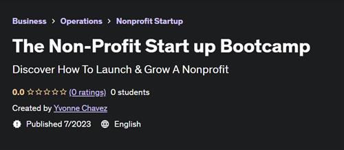 The Non–Profit Start up Bootcamp