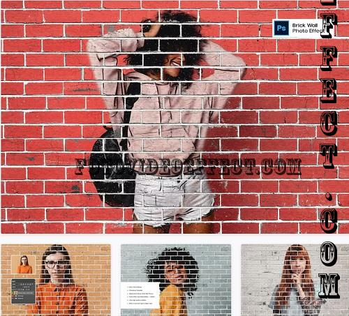 Brick Wall Photo Effect - N3CC56Y