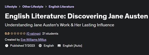 English Literature – Discovering Jane Austen