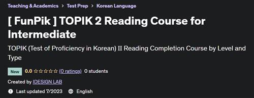 [ FunPik ] TOPIK 2 Reading Course for Intermediate