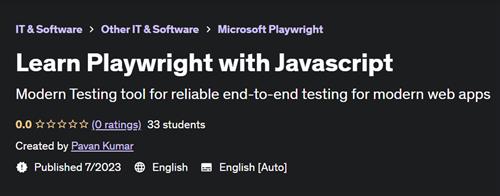 Learn Playwright with Javascript