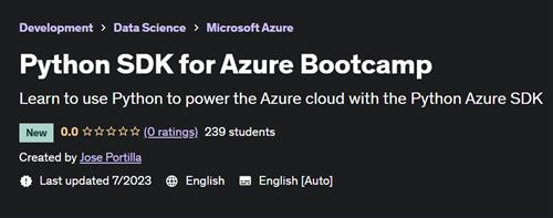 Python SDK for Azure Bootcamp