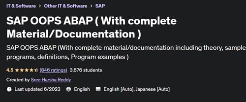 SAP OOPS ABAP ( With complete Material/Documentation )
