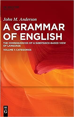 A Grammar of English Volume 1 Categories