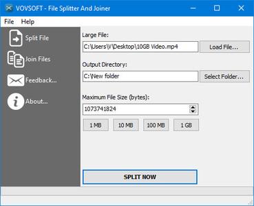 VovSoft File Splitter and Joiner 1.6