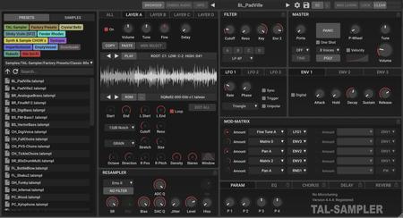 Togu Audio Line TAL-Sampler v4.5.2 (Win/macOS/Linux)