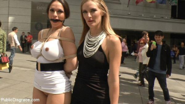 Publicdisgrace/Kink: Mona Wales And Marta La Croft: Big Tit Spanish Supermodel Bound, Dragged Through Madrid City Center (HD) - 2023