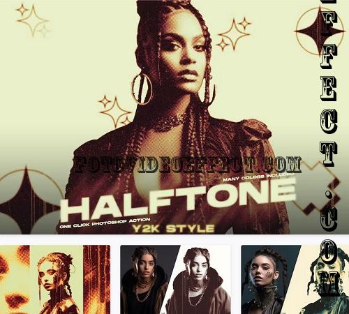 Halftone Duotone Photoshop Action - Y2K - 57U9RT2