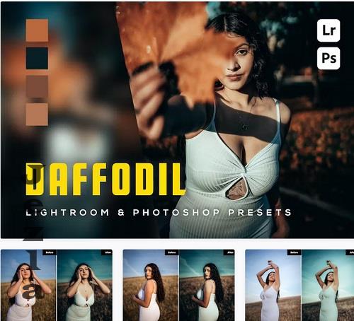6 Daffodil Lightroom and Photoshop Presets - EVY7G9X