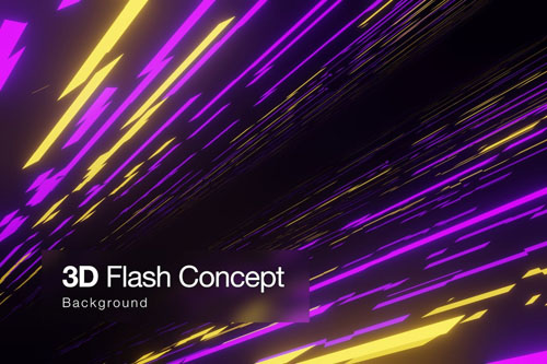3D Flash Lighting Concept Building Background 3D Flash Lighting Concept Building Background