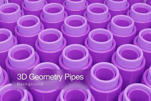 3D Realistic Geometry Pipes Background 3D Realistic Geometry Pipes Background