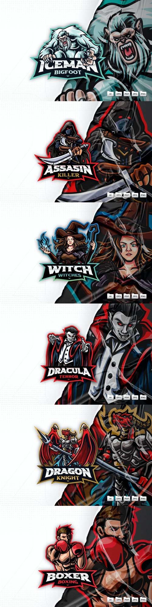 Logo mascot vector design template vol 48