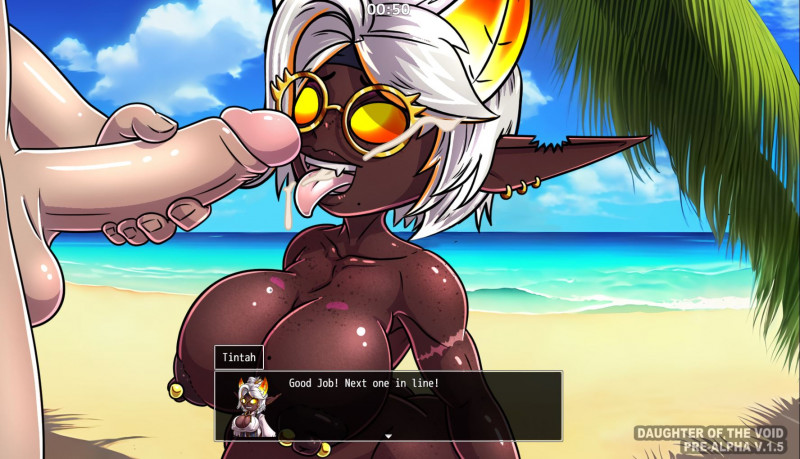 hayBabe - Daughter of The Void - The Beach Bukake Demo Porn Game