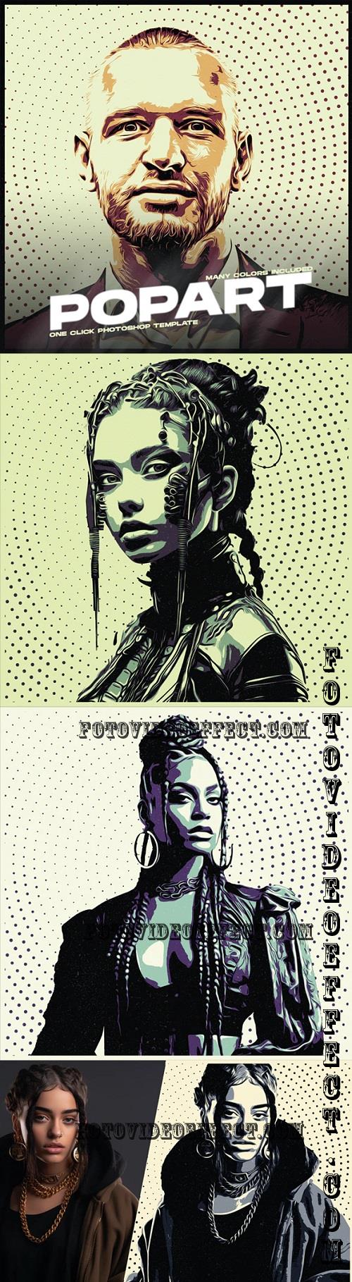 Pop Art Photoshop PSD Template - 47214331