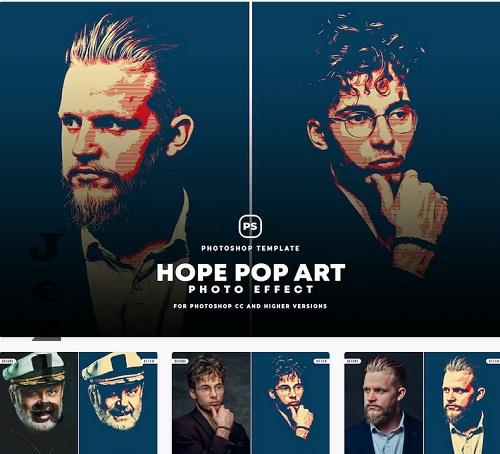 Hope Pop Art Photo Effect - 4G5NQNB