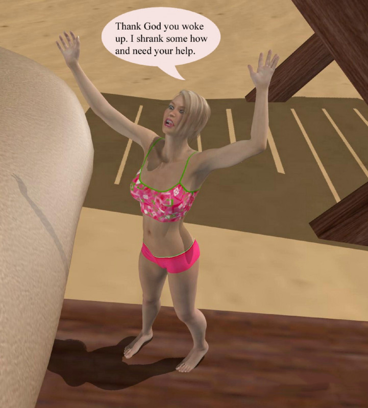 HGLock - Shruken Woman at Beach