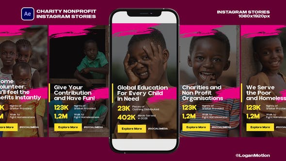 Videohive - Charity Nonprofit Instagram Stories 47415167