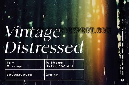 Vintage Distressed Film Overlays - JK7D89F