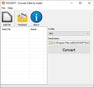 VovSoft Convert Video to Audio 2.0