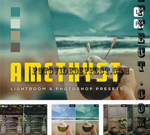 6 Amethyst Lightroom and Photoshop Presets - X7LN3UZ