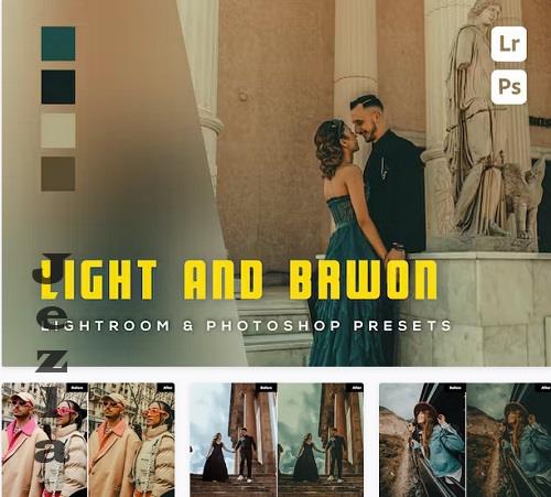 6 Light and Brown Lightroom and Photoshop Presets - 5EZDTEH