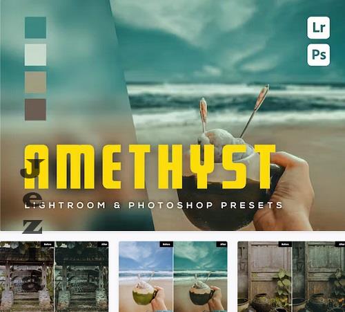 6 Amethyst Lightroom and Photoshop Presets - X7LN3UZ