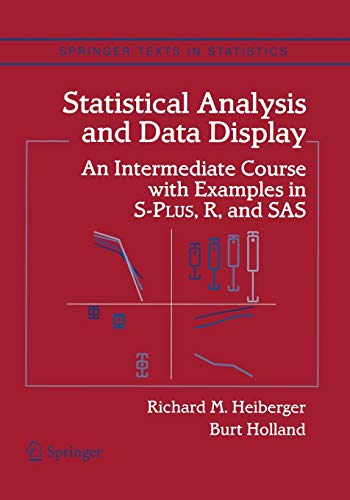 Statistical Analysis and Data Display An Intermediate Course with Examples in S-Plus, R, and SAS