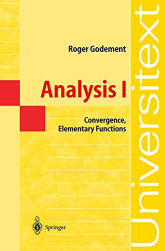 Analysis I Convergence, Elementary functions