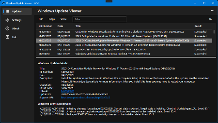 Windows Update Viewer 0.5.19.0