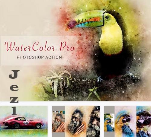 Watercolor Pro Photoshop Action - TNBUYJR