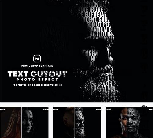 Text Cutout Photo Effect - 88PZDBR