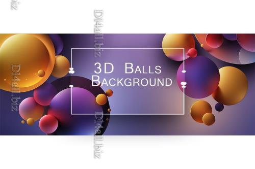 3D Balls Background