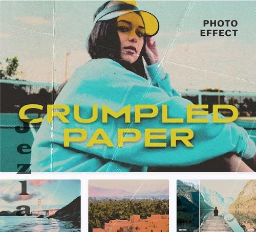 Crumpled Paper Sheets Photo Effect - GKVNCJG