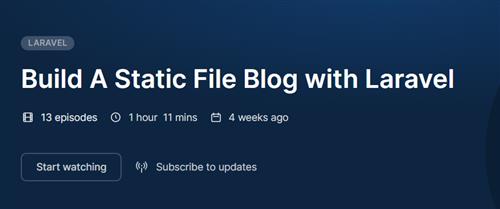 Codecourse – Build A Static File Blog with Laravel