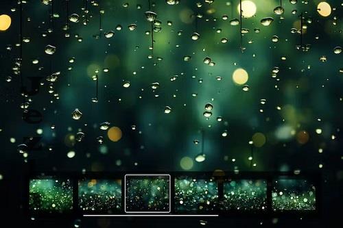 7 Green Bokeh Light Backgrounds - 722WHS8