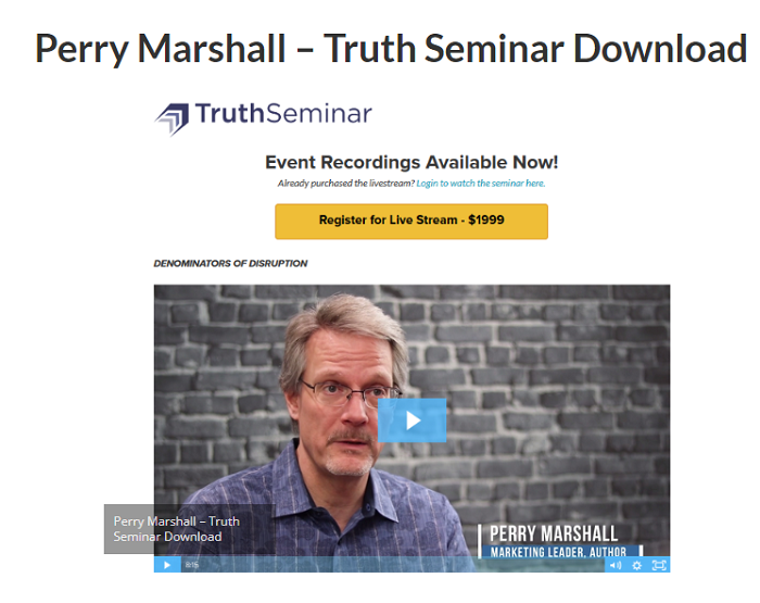 Perry Marshall – Truth Seminar Download 2023