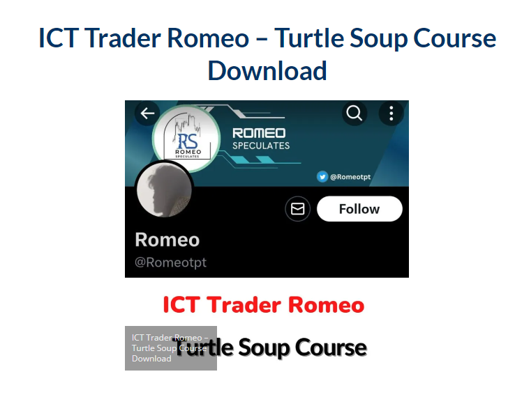 ICT Trader Romeo – Turtle Soup Course Download 2023