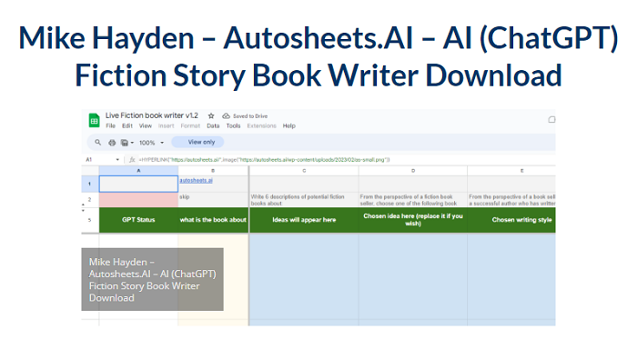 Mike Hayden – Autosheets.AI – AI (ChatGPT) Fiction Story Book Writer Download 2023