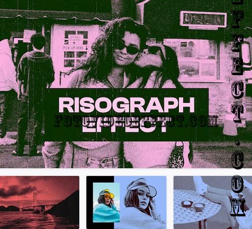 Old Risograph Photo Effect - 42174687