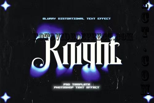 Knight Blurry Text Effect - Distortion FX - NUGA4MN