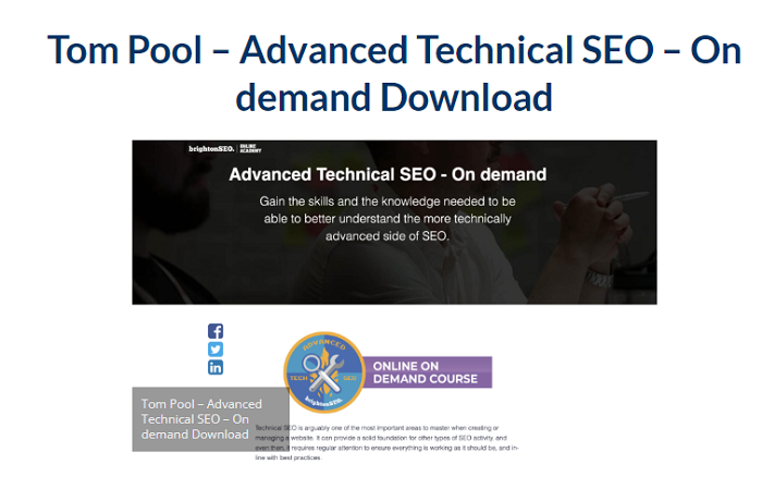Tom Pool – Advanced Technical SEO – On demand Download 2023