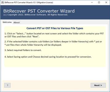 BitRecover PST Converter Wizard 14.6
