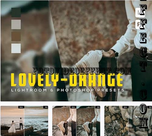 6 Lovely-Orange lightroom and Photoshop Presets - F8ZECHR