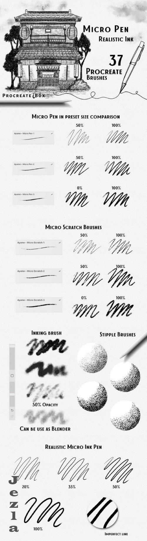 37 Procreate Micron Pen Brushes - 42202484