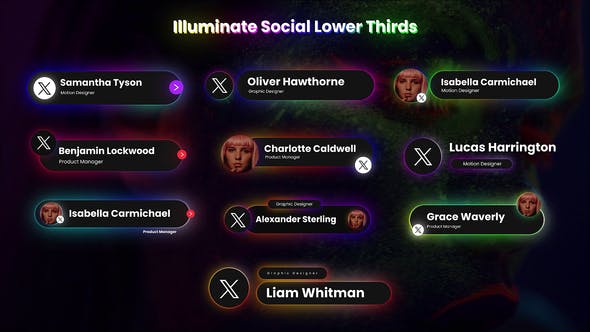 Videohive - Illuminate Social Lower Thirds 47824281