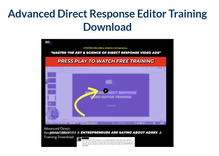 Advanced Direct Response Editor Training Download 2023