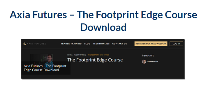 Axia Futures – The Footprint Edge Course Download 2023