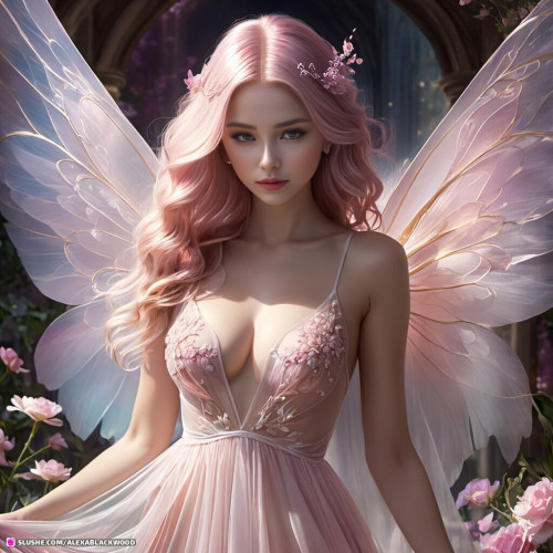 AlexaBlackwood - Pink fairy (Textless)