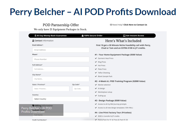 Perry Belcher – AI POD Profits Download 2023