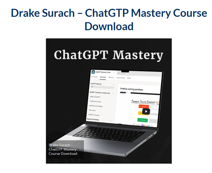 Drake Surach – ChatGTP Mastery Course Download 2023